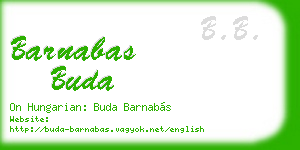 barnabas buda business card