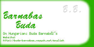 barnabas buda business card